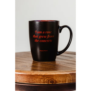 Rose From The Concrete Two-Toned Red & Black Mugs