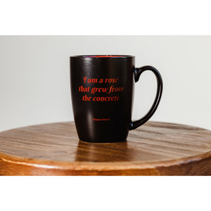 Rose From The Concrete Two-Toned Red & Black Mugs