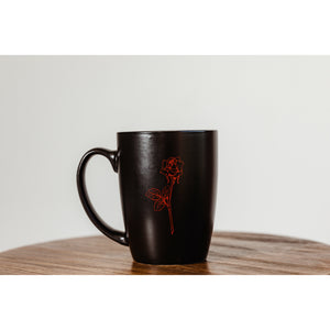 Rose From The Concrete Two-Toned Red & Black Mugs